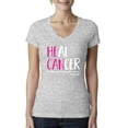thumbnail image 1 of Faith Jesus Believe Awareness Womens V-Neck Tee, Heather Grey, 2XL, 1 of 3