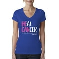 thumbnail image 1 of Faith Jesus Believe Awareness Womens V-Neck Tee, Royal, Large, 1 of 3
