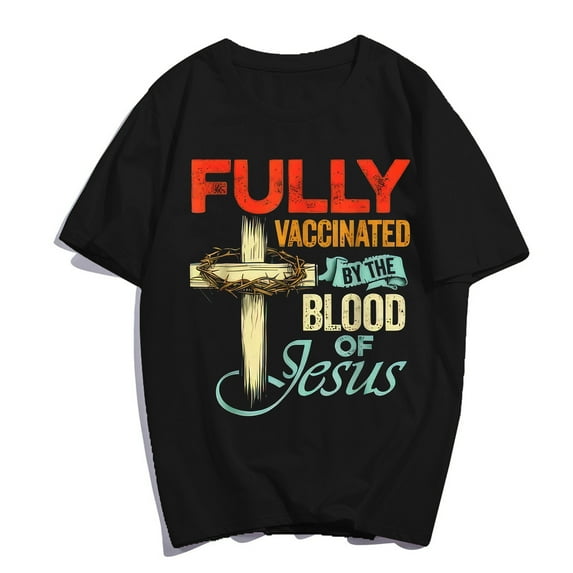 Faith Jesus T-Shirt Pray Christ Casual Women Men Graphics Summer Tops Gift Tee Black Large