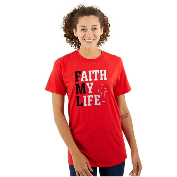 Faith Life Religious Jesus Christ God Men's Graphic T Shirt Tees Brisco Brands S