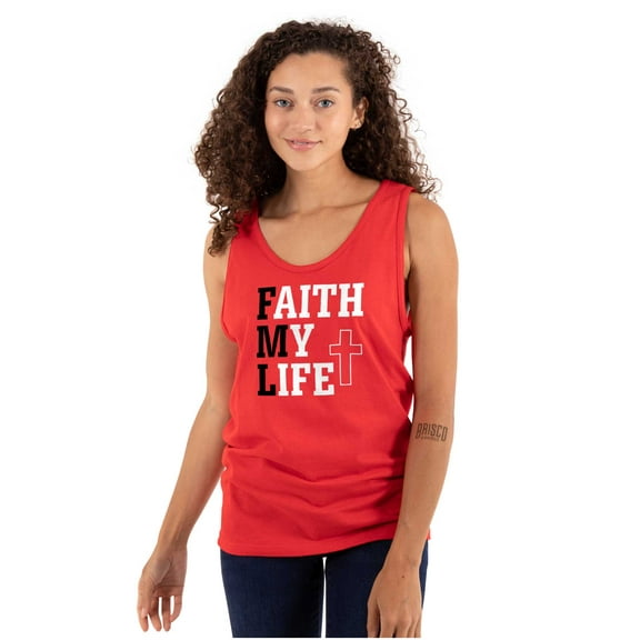 Faith Life Religious Jesus Christ God Tank Top T Shirts Men Women Brisco Brands S