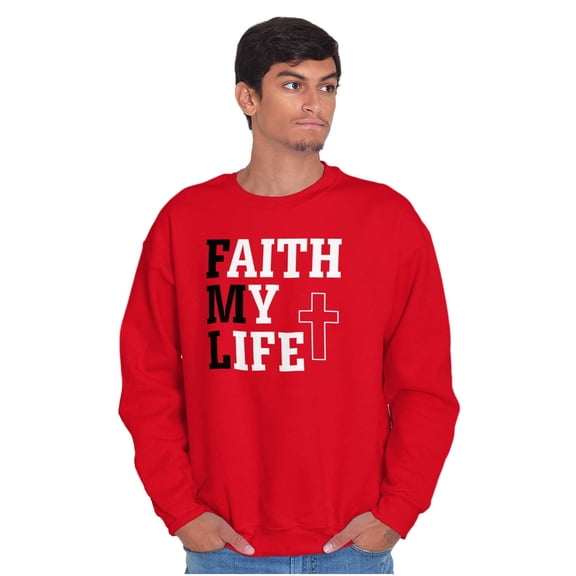 Faith Life Religious Jesus Christ God Unisex Plus Fleece Graphic Sweatshirt Brisco Brands 3X