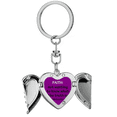 thumbnail image 1 of Faith Life Truth Art Deco Fashion Heart Angel Wing Key Chain Holder, 1 of 3