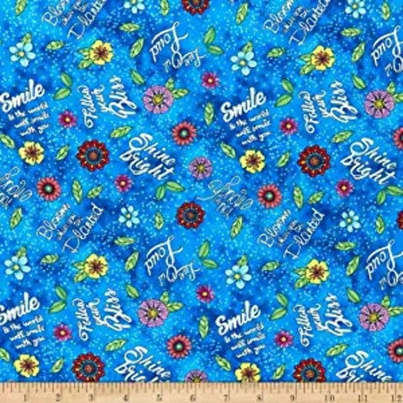 Faith Live Out Loud Cotton Fabric