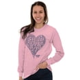 thumbnail image 1 of Faith Love God Heart Christian Women's Long Sleeve T Shirt Brisco Brands 2X, 1 of 6