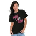 thumbnail image 1 of Faith Love Hope Breast Cancer Aware Women's Graphic T Shirt Tees Brisco Brands L, 1 of 5