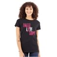 thumbnail image 1 of Faith Love Hope Breast Cancer Aware Womens Fitted Plus Size Graphic Tee Brisco Brands 2X, 1 of 5