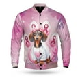 thumbnail image 1 of Faith Love Hope Dachshund Breast Cancer Awareness Survivor All Over Print 3D Baseball Jacket Wiener Dog Lover Gifts Idea Bomber Jacket Softball - 02017, 1 of 6
