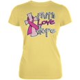 thumbnail image 1 of Faith Love Hope Juniors Soft T Shirt Yellow MD, 1 of 1