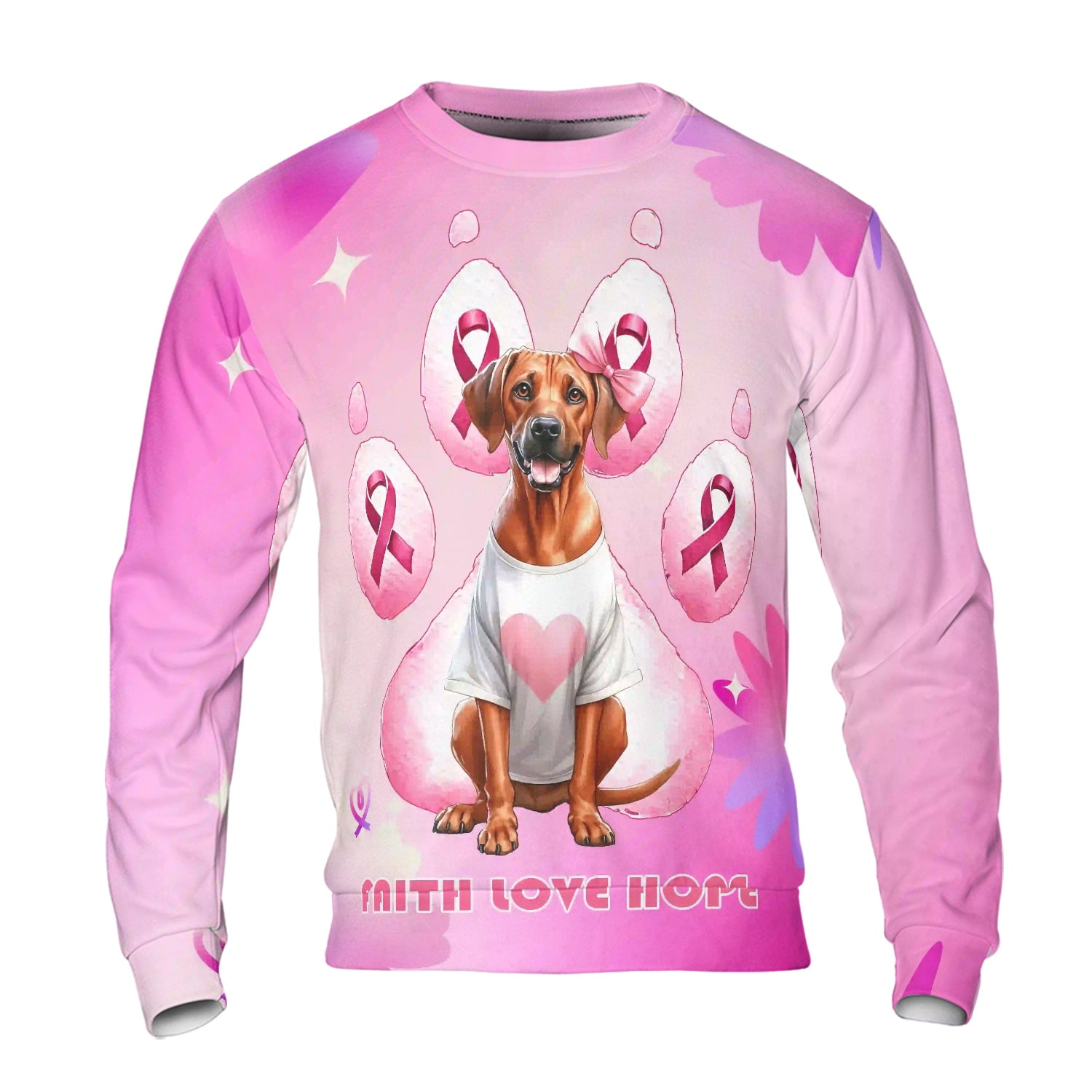 Faith Love Hope Rhodesian Ridgeback Breast Cancer Awareness Survivor ...