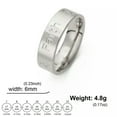 thumbnail image 1 of Faith Love Hope Ribbon Engraved Ring Stainless Steel Couple Rings Trendy Jewelry, 1 of 7