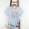 thumbnail image 1 of Faith Love Hope Shirt, Motivational T-Shirt, Christian Apparel, Christian T Shirts, Religious Shirt, Inspirational Quotes (Colors:Light Blue; Sizes:M;), 1 of 1