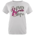 thumbnail image 1 of Faith Love Hope Womens Organic T Shirt White LG, 1 of 1