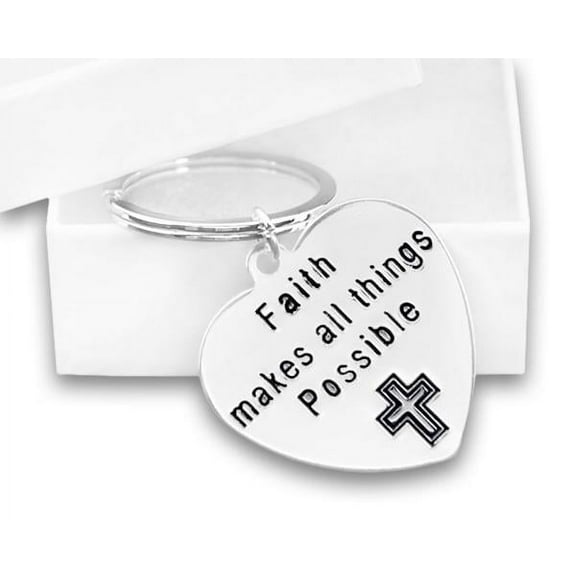 Faith Makes All Things Possible Key Chains
