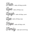 thumbnail image 1 of Faith Makes All Things Possible Live Makes All Things Enjoy Quote Vinyl Decal Wall Art Sticker Designs Vinyl Stickers For Home House Walls Rooms Windows Bedroom Decoration Size (20x20 inch), 1 of 3