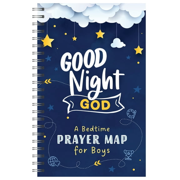 Faith Maps Good Night, God: A Bedtime Prayer Map for Boys, (Spiral-Bound)