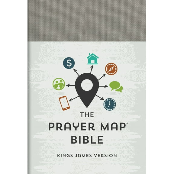 Faith Maps: The KJV Prayer Map Bible [Gray Weave] (Hardcover)