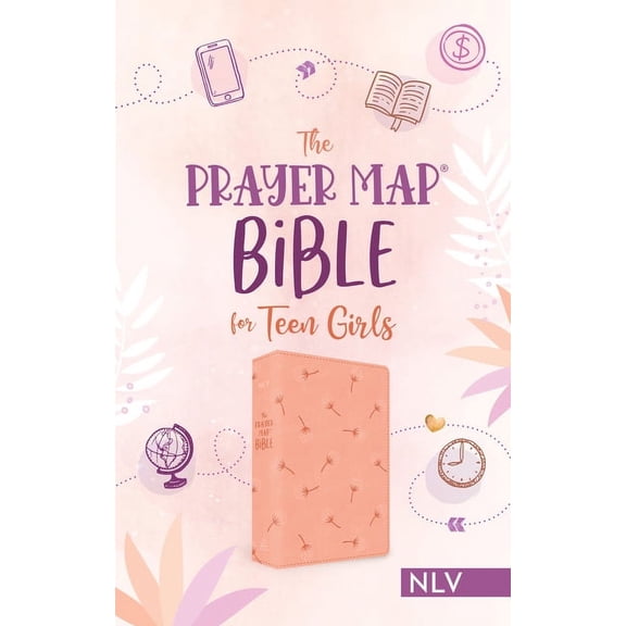 Faith Maps: The Prayer Map Bible for Teen Girls NLV [Coral Dandelions] (Hardcover)