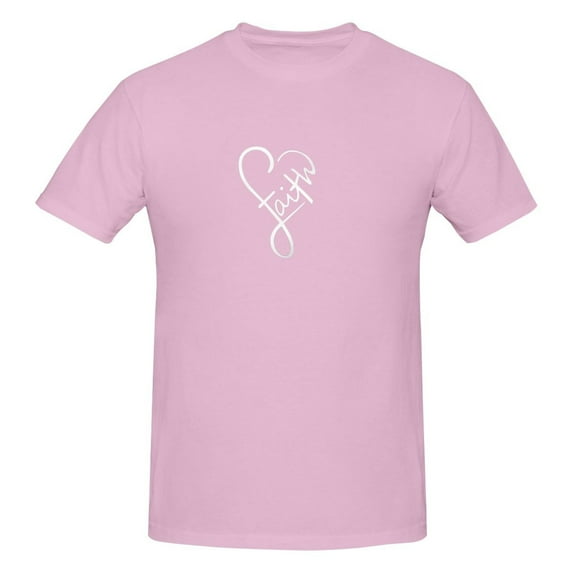 Faith Men'S Basic Short Sleeve T-Shirt Pink 4x-Large