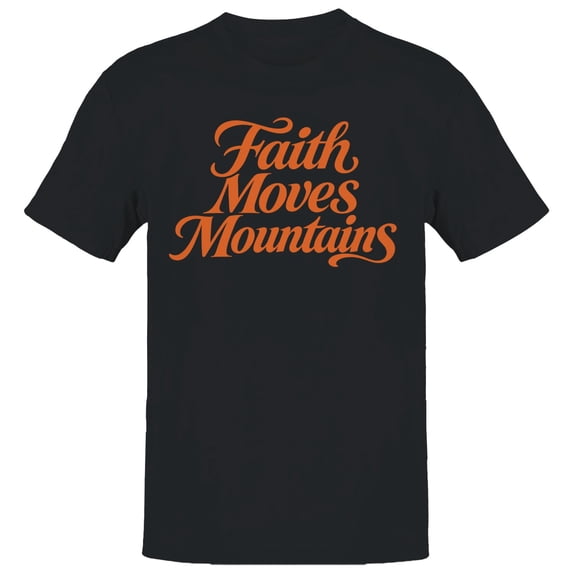 Faith Moves Mountains Men's Black T-shirt