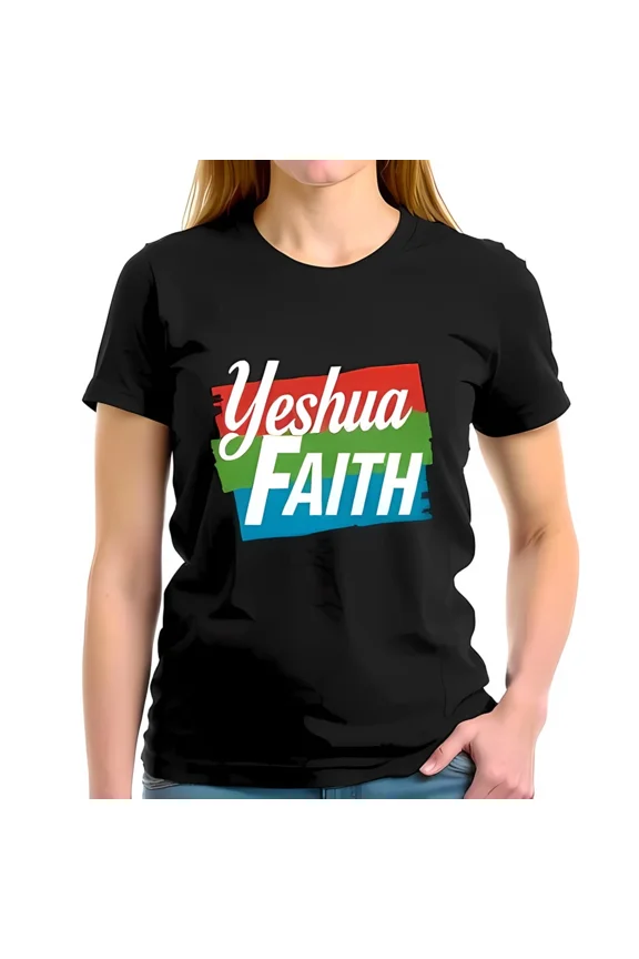 Faith Multicolored Vibrant Christian Inspirational Unisex T-Shirt, up to size 5XL