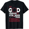 thumbnail image 1 of Faith My God Is Stronger Than Throat Cancer Awareness Ribbon T-Shirt, 1 of 4