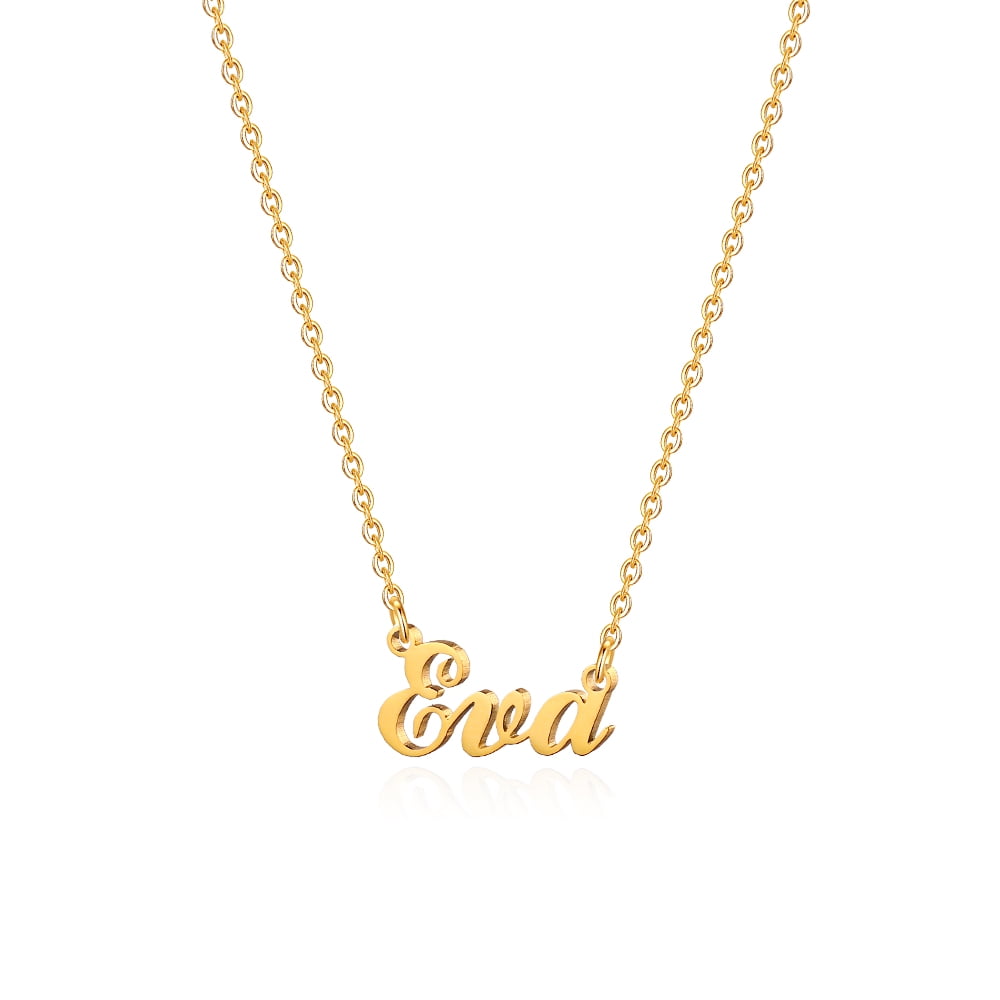 Faith Name Necklace, 18K Gold Filled Custom Name Necklace Personalized