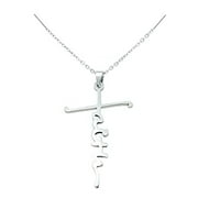 Faith Necklace Stainless Steel Alphabet Religious Cross Neck Jewelry Gift for Christian New