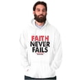 thumbnail image 1 of Faith Never Fails Corinthians 5:7 Unisex Plus Fleece Graphic Hoodie Brisco Brands 2X, 1 of 5