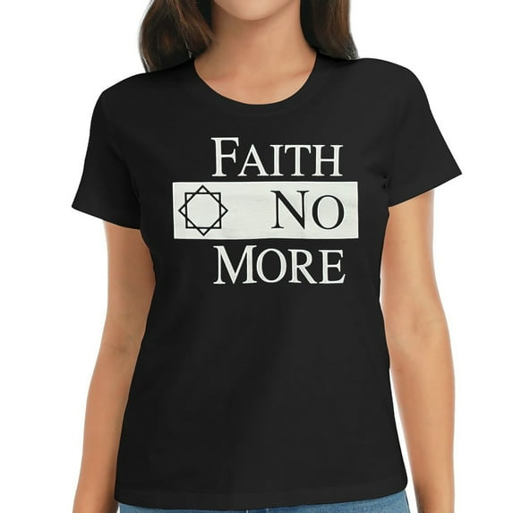 Faith No More Womens Classic Logo Women's Casual Graphic Print Short Sleeve Shirt