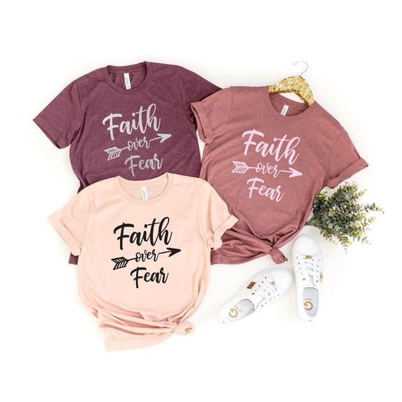 Faith Over Fair Shirt,Christian Shirt,Gift Shirt,Religious Shirt,Christian Tee for Women,C