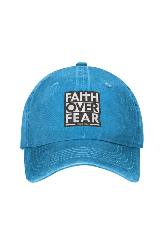 Faith Over Fear Adult Adjustable Classic Washed Casquette Cap Hat Baseball Cap For Man For Woman