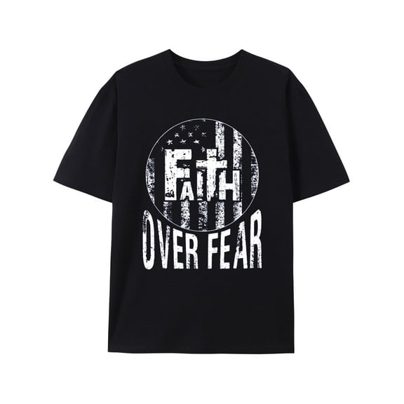 Faith Over Fear American Flag Graphic Tee