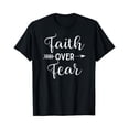 thumbnail image 1 of Faith Over Fear Arrow Cute Lettering Inspirational Christian T-Shirt, 1 of 5