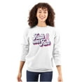 thumbnail image 1 of Faith Over Fear Cancer Awareness BCA Women Crewneck Sweatshirt Brisco Brands X, 1 of 6