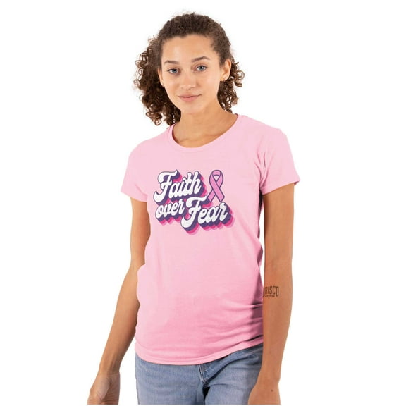 Faith Over Fear Cancer Awareness BCA Women's Plus Size Shirt Brisco Brands 2X