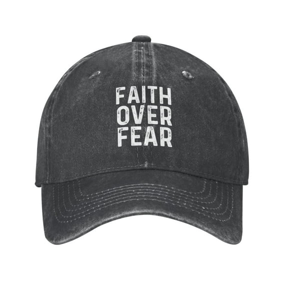 Faith Over Fear Caps for Men Women Funny Unisex Baseball Hats