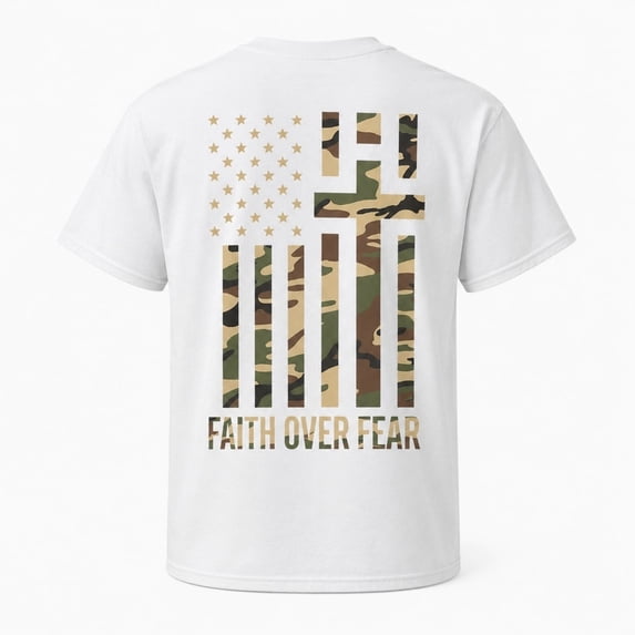Faith Over Fear Christian Graphic T-Shirt, Unisex Classic Fit Tee