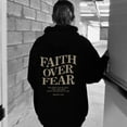 thumbnail image 1 of Faith Over Fear Christian Hoodie – Unisex Bible Verse Sweatshirt | Trendy Jesus Hoodie with Inspirational Message, 1 of 11