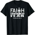thumbnail image 1 of Faith Over Fear Christian Inspiring Bible Verse T-Shirt, 1 of 4