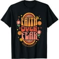 thumbnail image 1 of Faith Over Fear Christian Retro Floral 70s Shirt Womens T-Shirt Shirts, 1 of 4