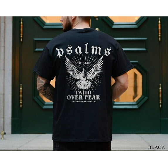 Faith Over Fear Christian Tee Christian TShirt Christian Streetwear Bible Verse Shirt Christian Merch Faith Based T-Shirt