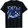 thumbnail image 1 of Faith Over Fear Colon Cancer Awareness Butterfly T-Shirt Tops Tee, 1 of 4