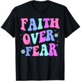 thumbnail image 1 of Faith Over Fear Cute Christian Teen T-Shirt Tee, 1 of 4