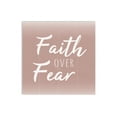 thumbnail image 1 of Faith Over Fear Dusty Pink Chevron 12 x 12 Wood Wall Sign Plaque, 1 of 4