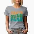 thumbnail image 1 of Faith Over Fear, Groovy Retro Wavy Text Merch Gift, Heather Grey T-Shirt, 2XL, 1 of 5