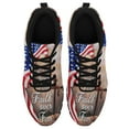 thumbnail image 1 of Faith Over Fear Jesus Christian Cross American Flag Running Shoes Sneakers Mesh Black Size 4.5, 1 of 5