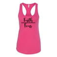 thumbnail image 1 of Faith Over Fear Ladies Racerback Tank Top-Raspberry-large, 1 of 4