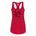 thumbnail image 1 of Faith Over Fear Ladies Racerback Tank Top-Red-xs, 1 of 4