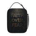 Faith Over Fear Lunch Bag Tote Bag Portable Insulated Lunch Box For ...